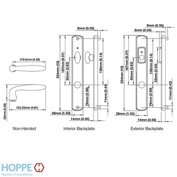HOPPE HLS7 HANDLESET, VERONA, M151/2167N, KEYED ACTIVE, RUSTIC UMBER - 2746818